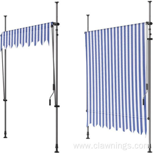 Vertical Manual Retractable Balcony Clamp Awning